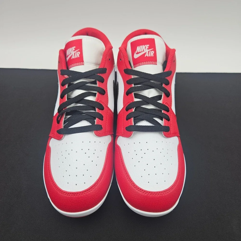Nike Air Jordan 1 Low MCS Baseball Cleats Chicago Red White CJ8524-611 Mens 11.5